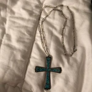 Turquoise Cross Necklace